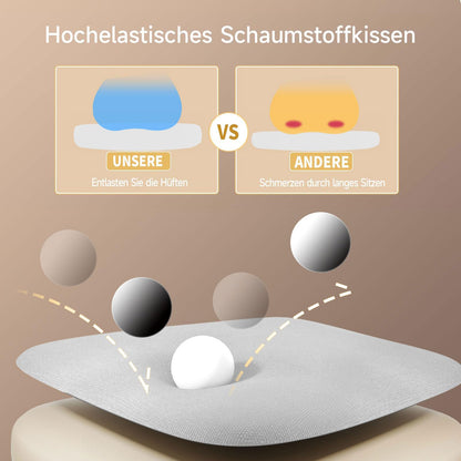 rattantree Schreibtischstuhl Ergonomischer Grau für Zuhause Büro
