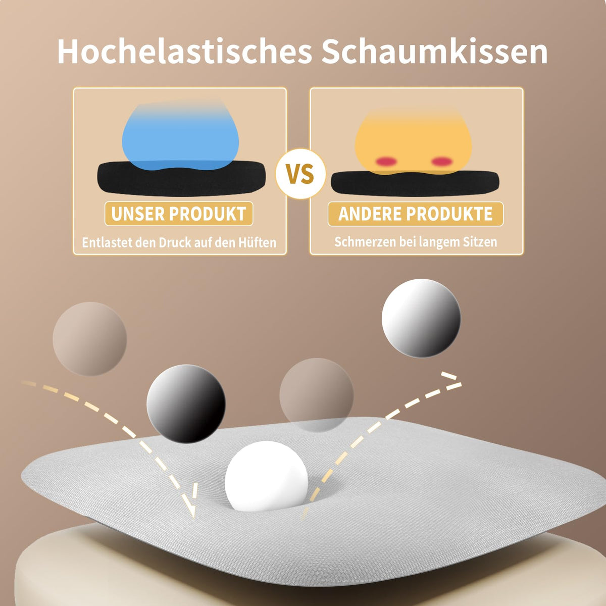 naspaluro Bürostuhl Ergonomisch mit Hochklappbare Armlehnen Grau