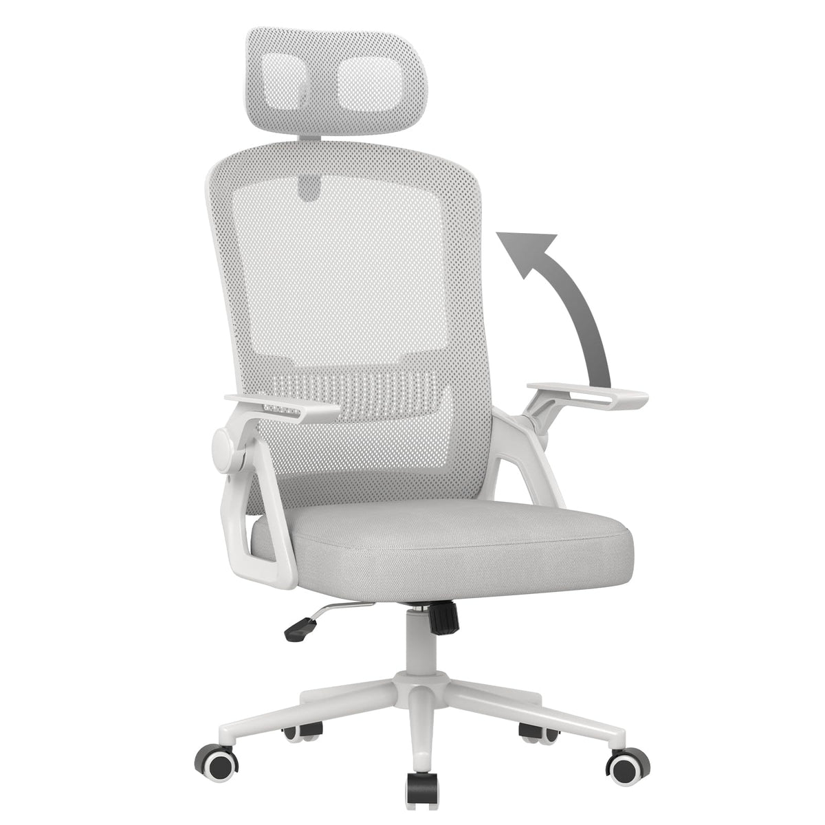 rattantree Schreibtischstuhl Ergonomischer Grau für Zuhause Büro