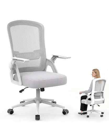 rattantree Schreibtischstuhl Ergonomischer Grau für Zuhause Büro