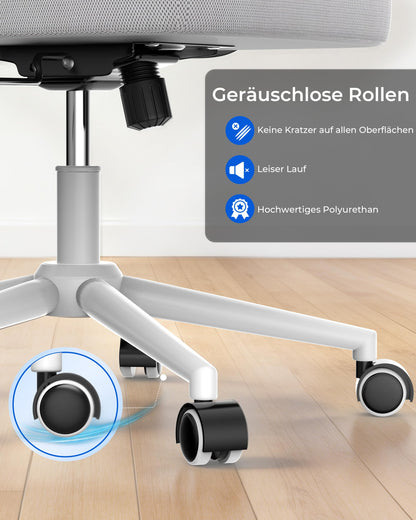 rattantree Schreibtischstuhl Ergonomischer Grau für Zuhause Büro